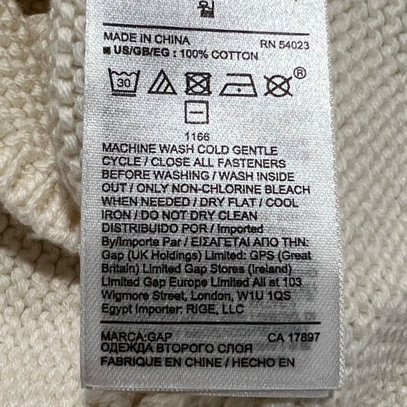 NWT GAP Baby Girl Cardigan Sweater 6-12M Ivory Cream Flowers - Picture 4 of 4